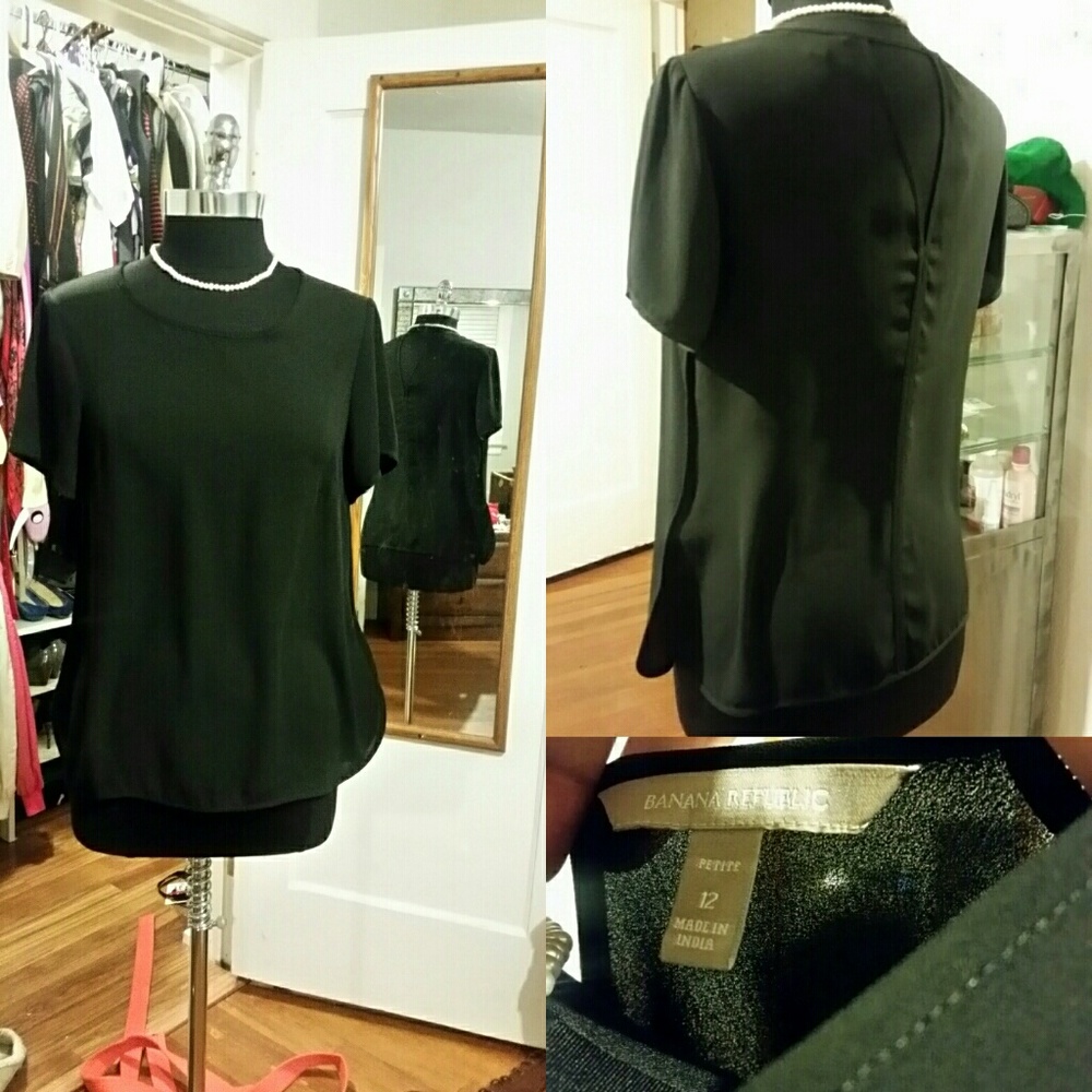 Black banana blouse